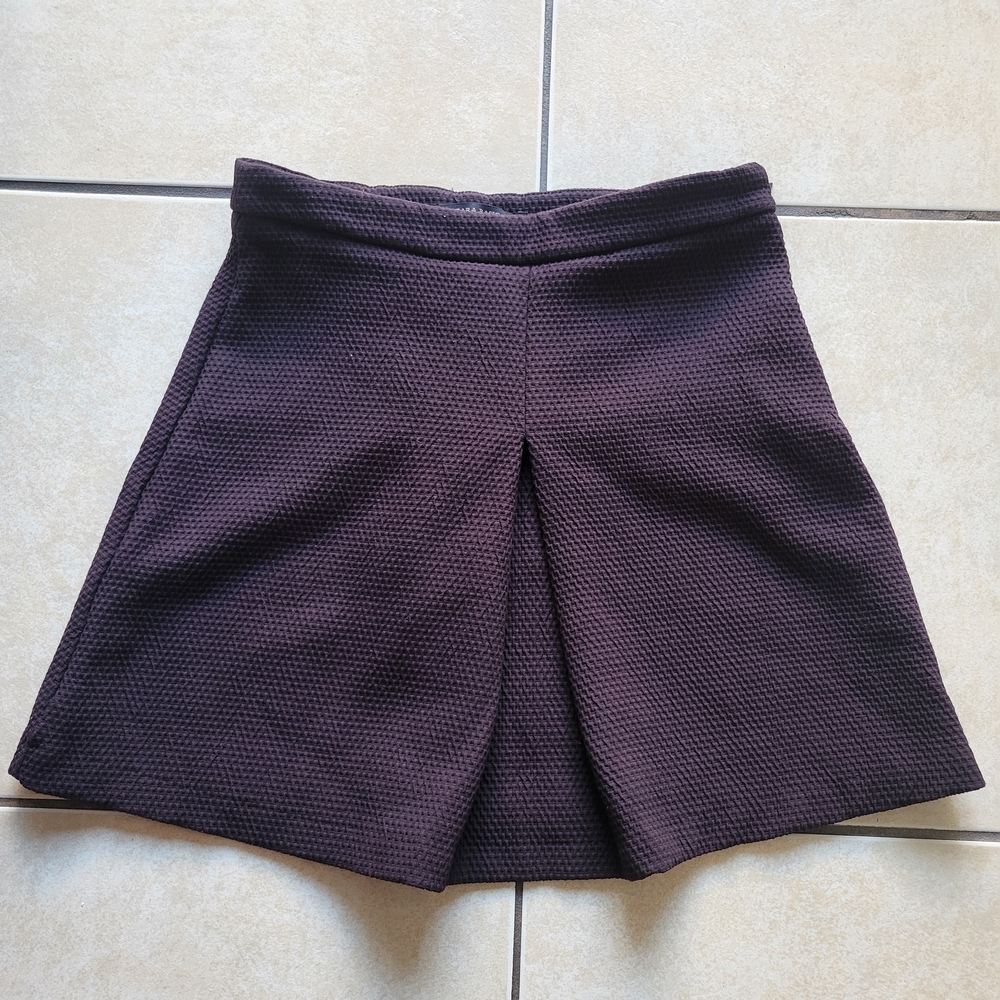 Zara Chocolate Textured Skorts